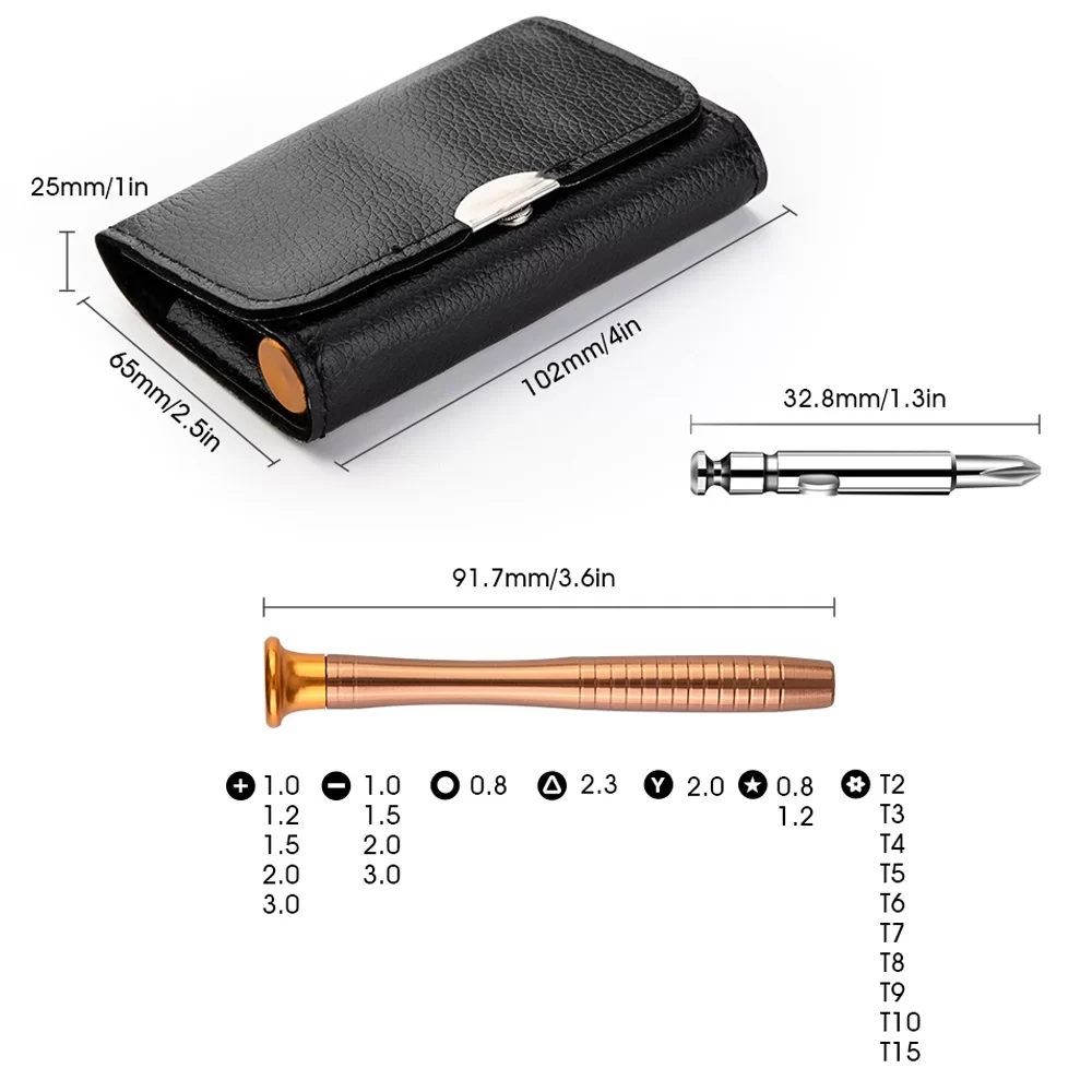 Picture of 27 in 1 Magnetic Suction Portable Wallet Type Screw Driver Set Mobile Phone Tablet Maintenance Tool